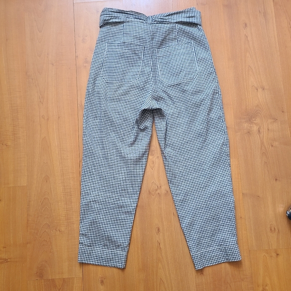 Cartonnier by Anthropologie Tie Waist Gingham Linen Blend Trouser - Picture 6 of 16